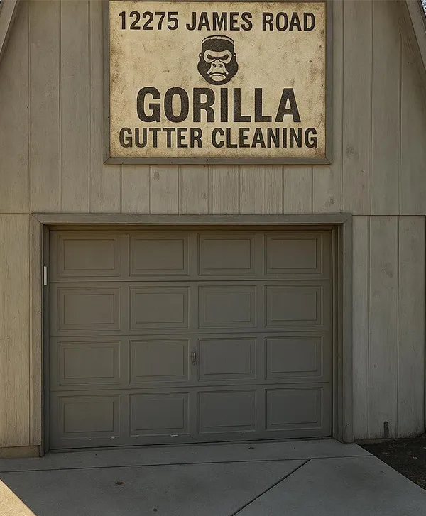 Gorilla Gutter Cleaning Minnetonka business location and shop garage on James Road